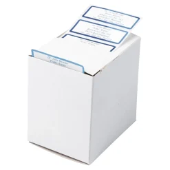 Die moderne Hausfrau Namensaufkleber "Schrifttyp B" blau