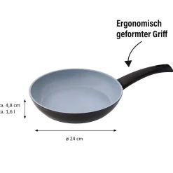 Die moderne Hausfrau Natural Line Keramik Bratpfanne 24 cm | ohne Deckel