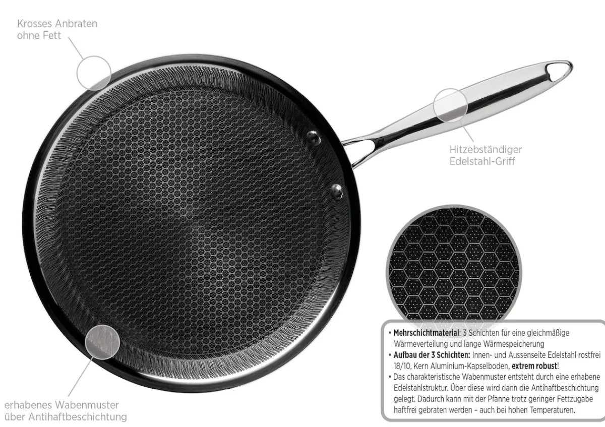 Die moderne Hausfrau Palatschinkenpfanne, Edelstahl Hestia 1 x Pfanne