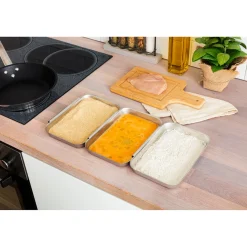 Die moderne Hausfrau Panier-Set Edelstahl, 3 Stück