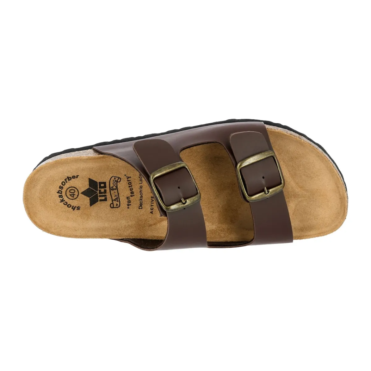 Damen Die moderne Hausfrau Pantolette Bioline Man braun