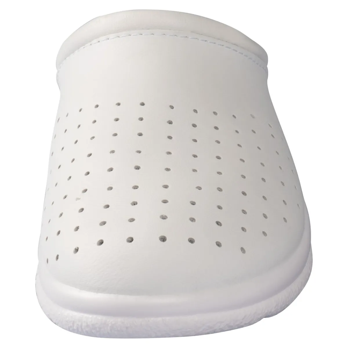 Damen Die moderne Hausfrau Pantolette mit Leder für Damen weiß