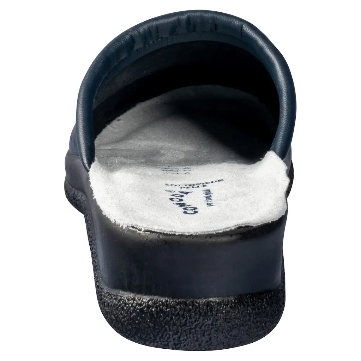 Damen Die moderne Hausfrau Pantolette mit Leder für Damen blau