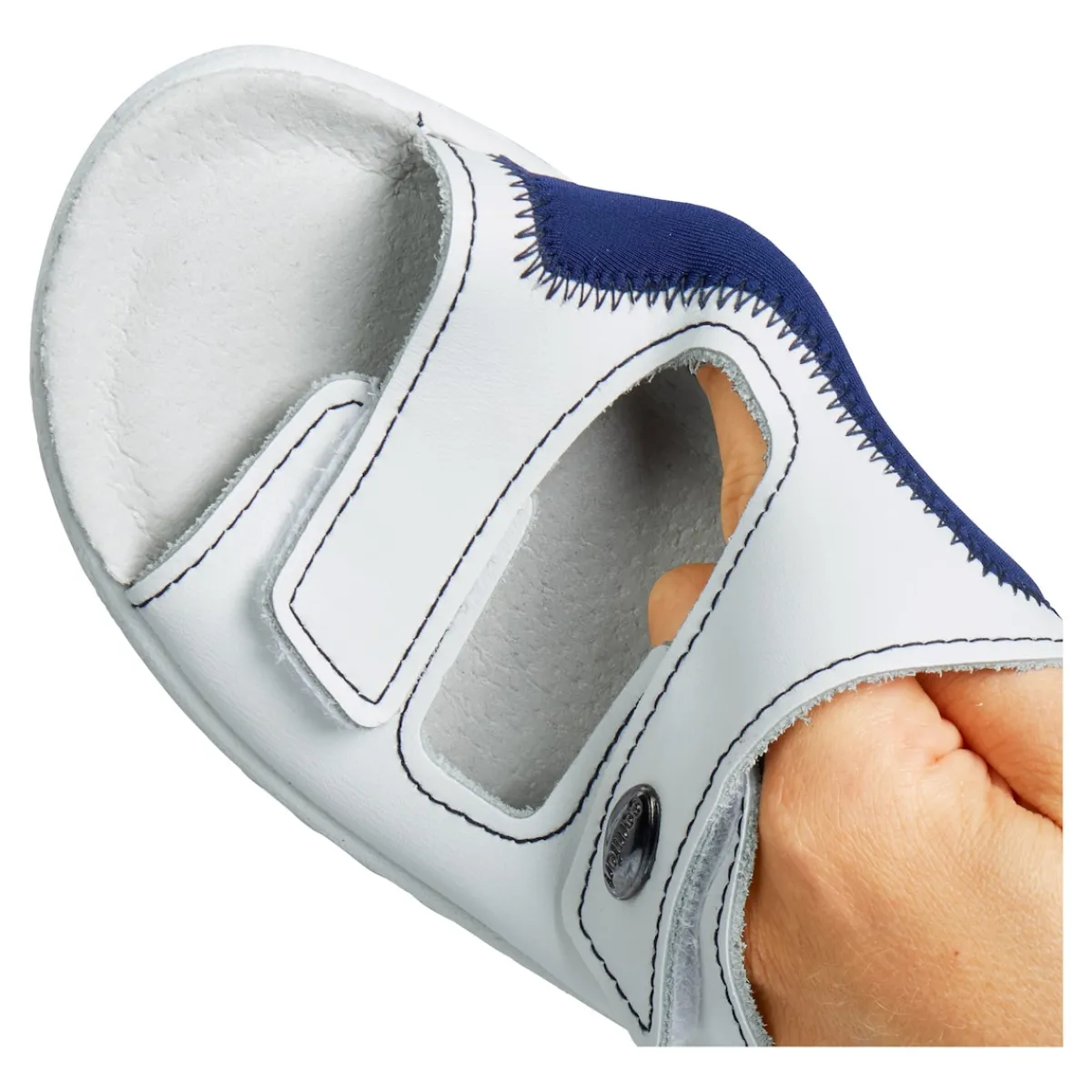 Damen Die moderne Hausfrau Pantolette mit Leder "Hallux"