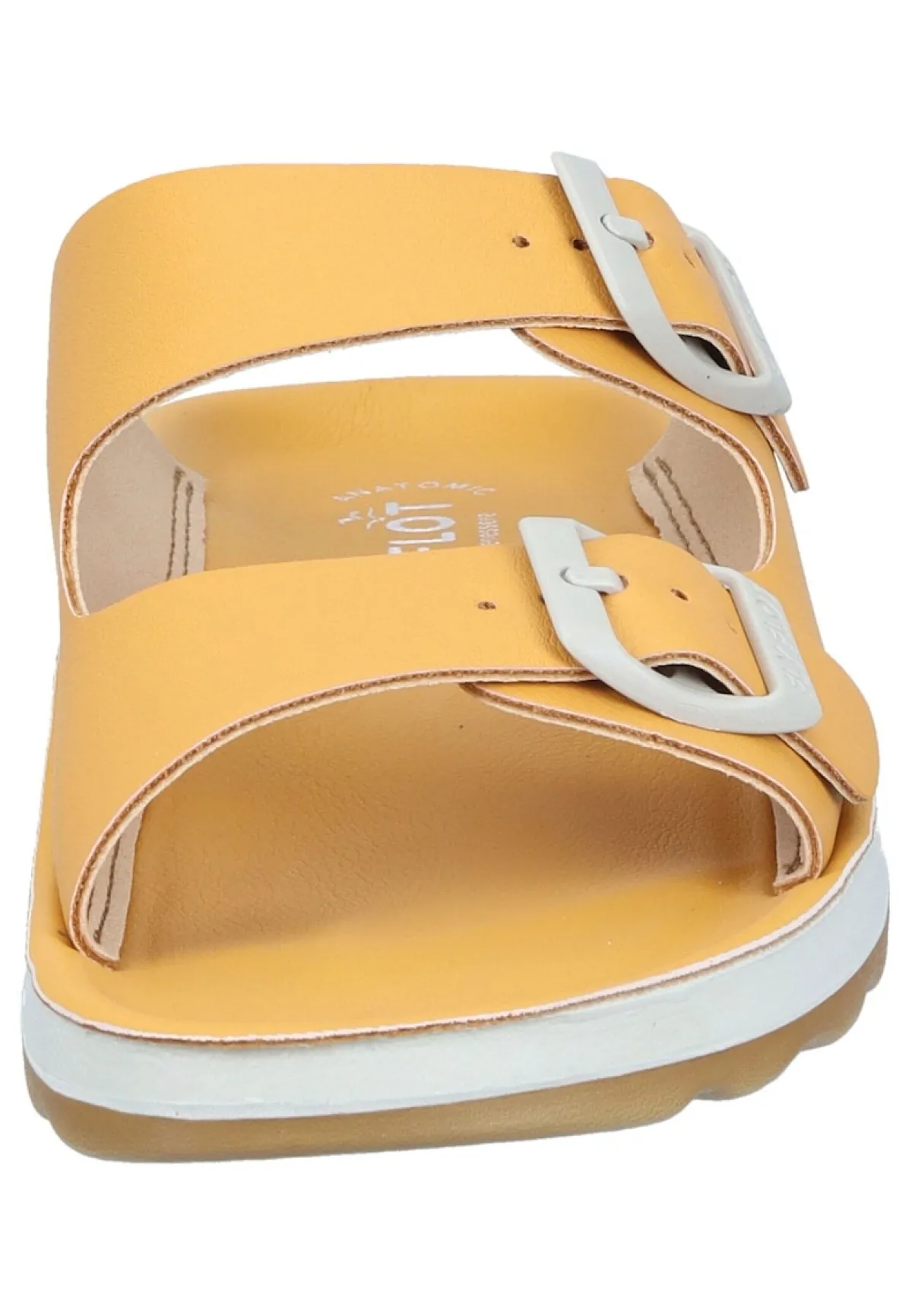 Damen Die moderne Hausfrau Pantoletten gelb