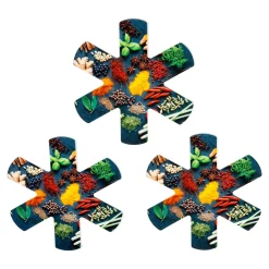 Die moderne Hausfrau Pfannenschoner „Gewürze“, 3 Stück