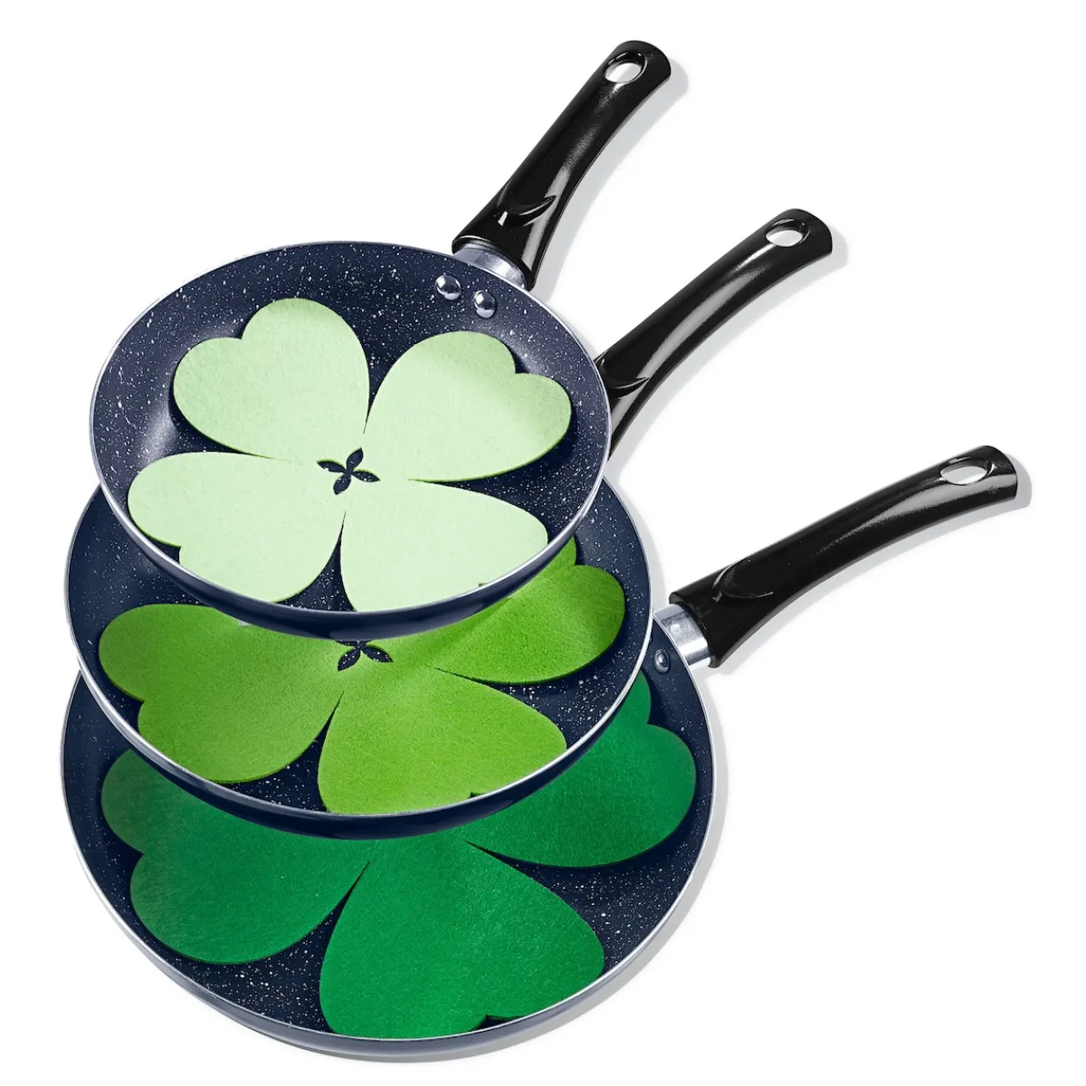 Die moderne Hausfrau Pfannenschoner "Glücksklee", 6 Stück