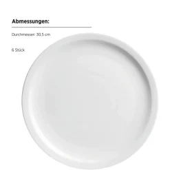 Die moderne Hausfrau Pizzateller Set, Porzellan Barca