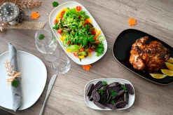 Die moderne Hausfrau Plattenset, Keramik Isora Grau