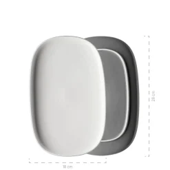 Die moderne Hausfrau Plattenset, Keramik Isora Grau