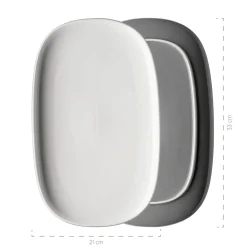 Die moderne Hausfrau Plattenset, Keramik Isora Grau