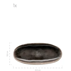 Die moderne Hausfrau Plattenset, Keramik Niara Organic 3 x Platte