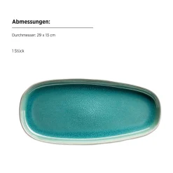 Die moderne Hausfrau Plattenset, Steinzeug Elea Hellgrün