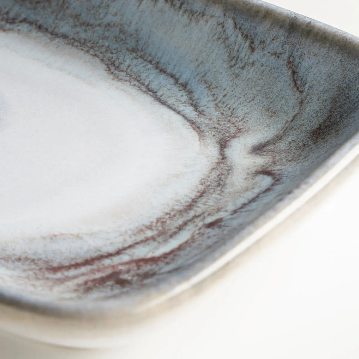 Die moderne Hausfrau Platten-Set, Steinzeug TIEFER SEE Grau / Weiß