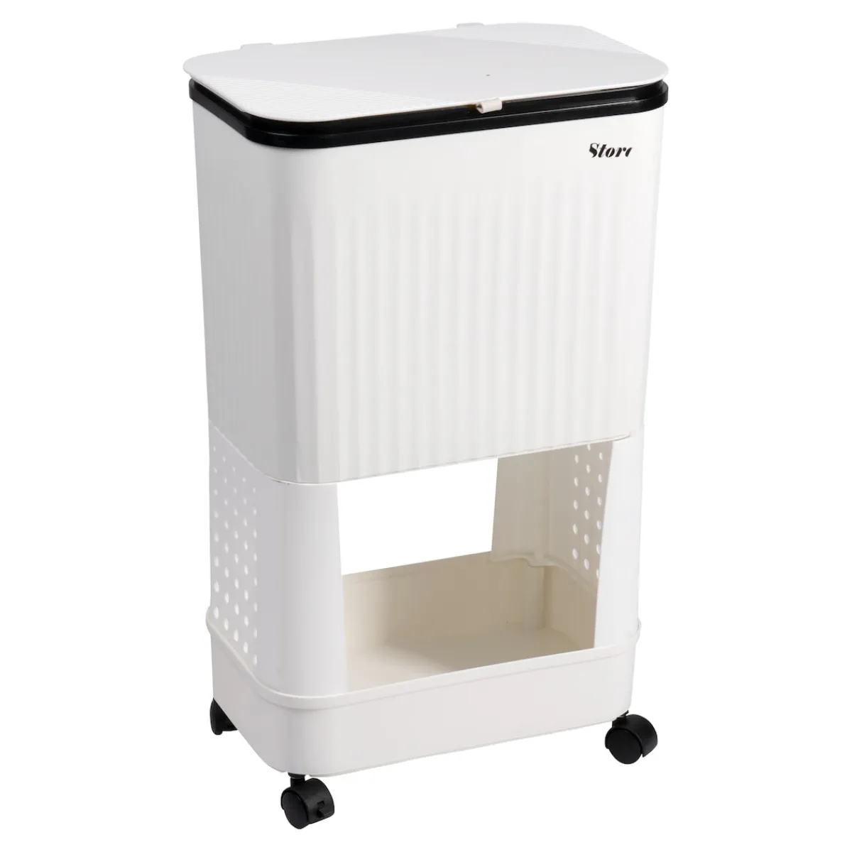 Die moderne Hausfrau Platzspar-Rollwagen mit Mülleimer 1 Fach