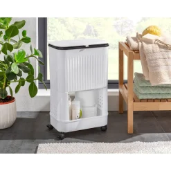 Die moderne Hausfrau Platzspar-Rollwagen mit Mülleimer 1 Fach