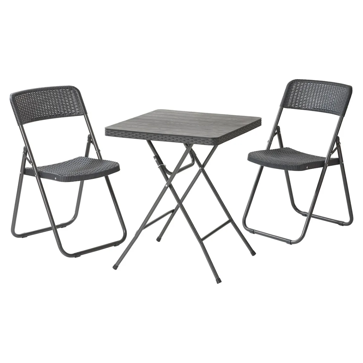 Die moderne Hausfrau Platzspar-Sitzgruppe "Rattanoptik"