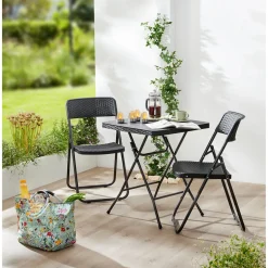 Die moderne Hausfrau Platzspar-Sitzgruppe "Rattanoptik"