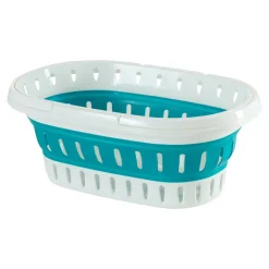 Die moderne Hausfrau Platzspar-Wäschekorb mit Griff, faltbar 14 l