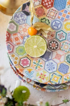 Die moderne Hausfrau Platzteller-Set, Keramik Amarante 4 x Platzteller