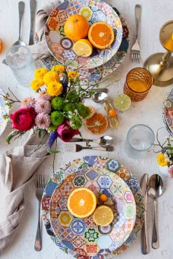 Die moderne Hausfrau Platzteller-Set, Keramik Amarante 4 x Platzteller