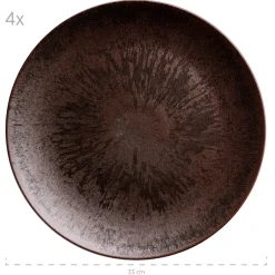 Die moderne Hausfrau Platzteller-Set, Keramik Metallic Bronze