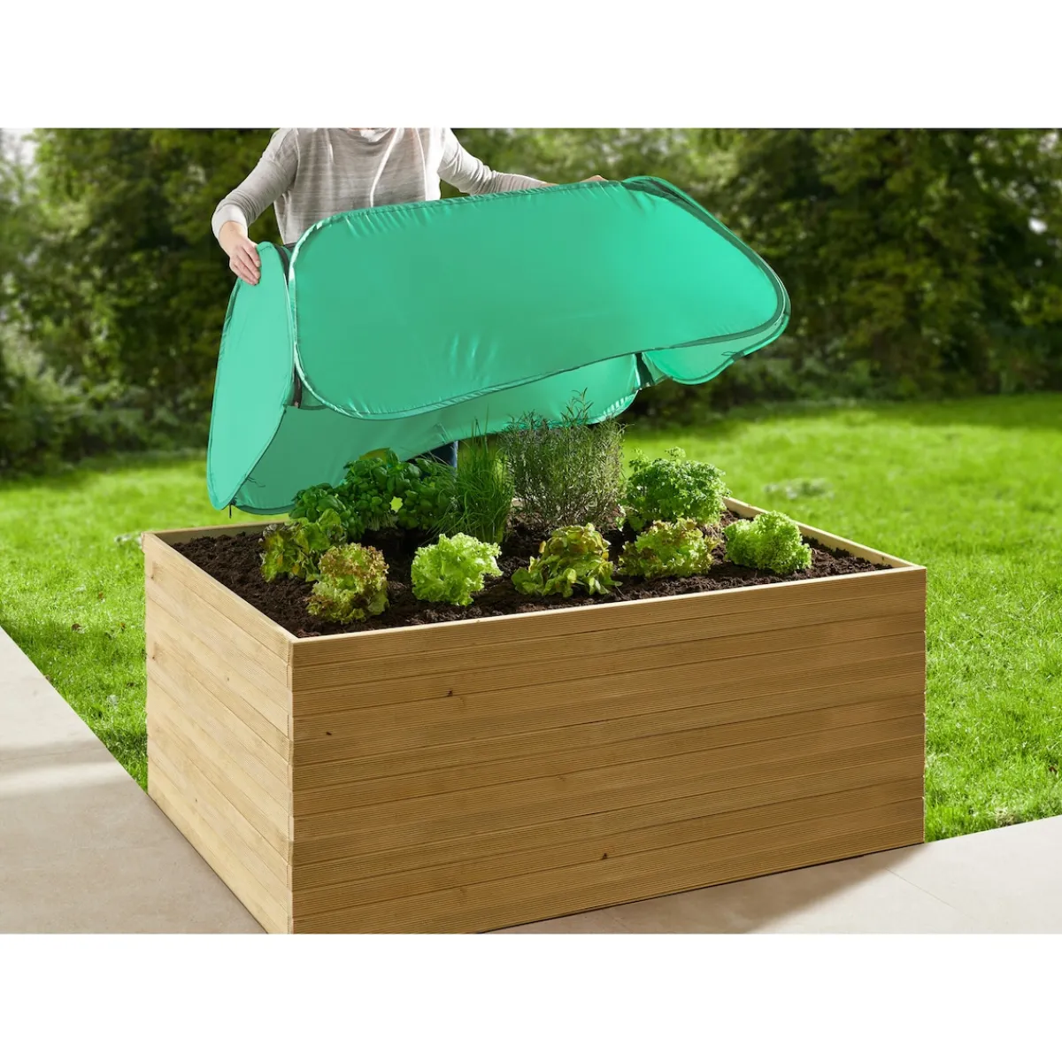 Die moderne Hausfrau Pop-up Pflanzenschutz