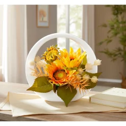 Die moderne Hausfrau Porzellan-Dekofigur „Sonnenblumen“