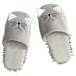 Die moderne Hausfrau Putzpantoffeln „Katze“, 1 Paar