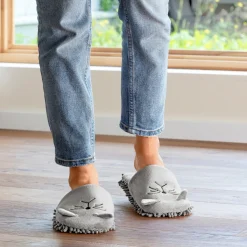 Die moderne Hausfrau Putzpantoffeln „Katze“, 1 Paar