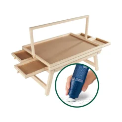 Die moderne Hausfrau Puzzletisch "Premium" LED-Licht + Puzzle-Kleber Permanent, 200 ml für 500 Teile