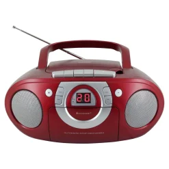 Die moderne Hausfrau Radio-Kassettenspieler mit CD rot