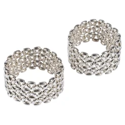 Damen Die moderne Hausfrau Ärmel-Raffer "Elegance", 2 Stück silber