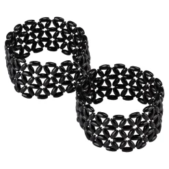 Damen Die moderne Hausfrau Ärmel-Raffer "Elegance", 2 Stück schwarz