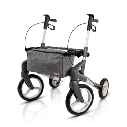 Die moderne Hausfrau Rollator Olympos ATR S, faltbar, mit Tasche silber