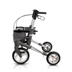 Die moderne Hausfrau Rollator Olympos ATR S, faltbar, mit Tasche silber