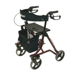 Die moderne Hausfrau Rollator Torro mit Tasche, Rückengurt und Stockhalter