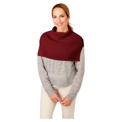 Damen Die moderne Hausfrau Rollkragen-Einsatz bordeaux