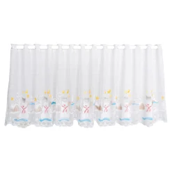 Die moderne Hausfrau Scheibengardine "Schneemann"