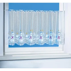 Die moderne Hausfrau Scheibengardine "Schneemann"