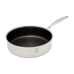 Die moderne Hausfrau Schmorpfanne mit Wabenstruktur, Edelstahl, 26 cm Pfannenhöhe: 8 cm; Volumen: 3,5 l