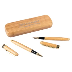 Die moderne Hausfrau Schreibset „Bambus“ mit Namen