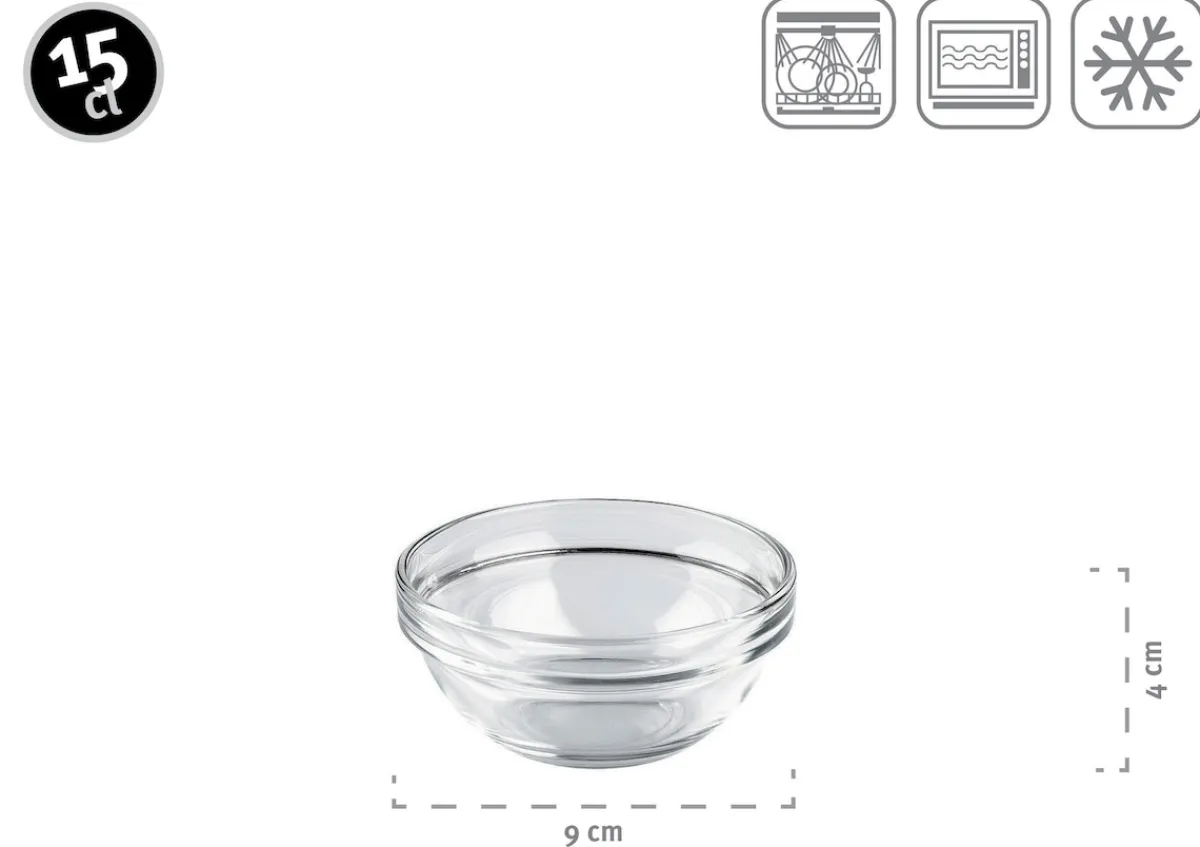 Die moderne Hausfrau Schüssel 9 cm 6-er Set EMPILABLE