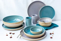 Die moderne Hausfrau Schüssel Set, Steinzeug Candy Flieder