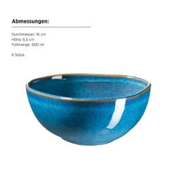 Die moderne Hausfrau Schüssel Set, Steinzeug Cordelia Königsblau