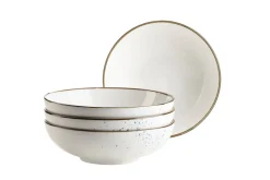 Die moderne Hausfrau Schüssel-Set, Porzellan Pintar Beige / Blau