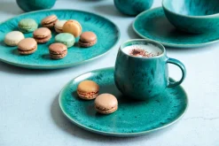 Die moderne Hausfrau Schüssel-Set, Steinzeug Carellia Blau