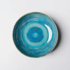 Die moderne Hausfrau Schüssel-Set, Steinzeug TIEFER SEE Blau / Grün