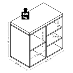 Die moderne Hausfrau Schuhschrank mit Sitzkissen, 5 Fächer pink
