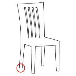 Die moderne Hausfrau Schutz-Gleiter, 8 Stück mit Nagel